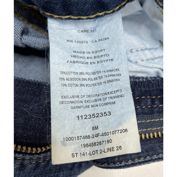 Lee Jean Bermuda Shorts Regular Fit Mid Rise Blue Women 10 M Summer Modest - Picture 6 of 10